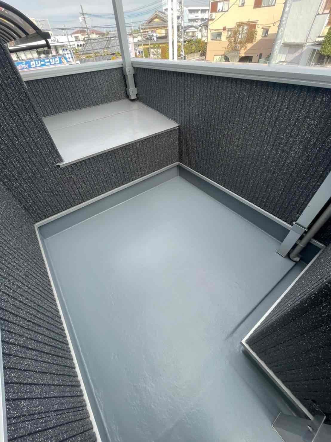 ベランダ防水工事の施工後